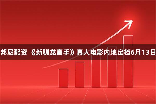 邦尼配资 《新驯龙高手》真人电影内地定档6月13日