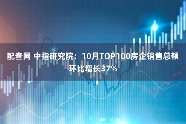 配查网 中指研究院：10月TOP100房企销售总额环比增长37%